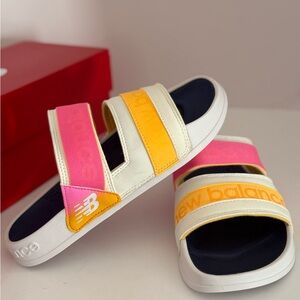 New Balance Pink and Yellow Strap Sandals New in Box Women’s 7 Medium